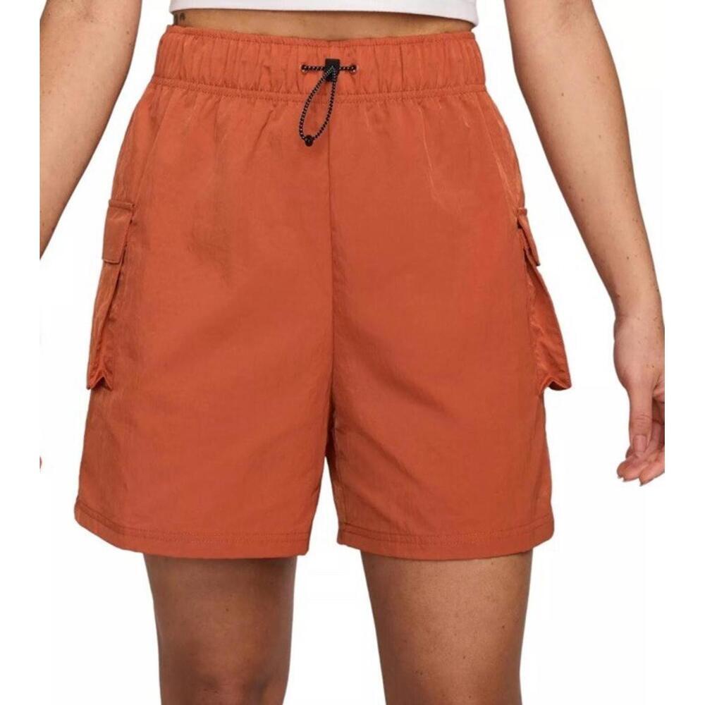 $52 Nike Womens Woven High Rise Shorts DM6247-825 Burnt Orange Loose Fit Size XS - Picture 4 of 4